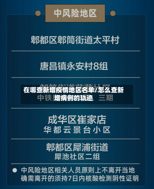 在哪查新增疫情地区名单/怎么查新增病例的轨迹
