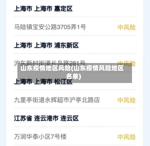 山东疫情地区风险(山东疫情风险地区名单)-第3张图片