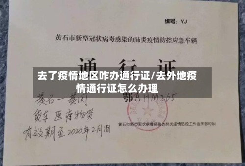 去了疫情地区咋办通行证/去外地疫情通行证怎么办理-第2张图片