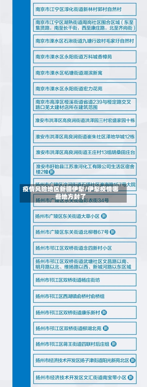 疫情风险地区新疆伊犁/伊犁疫情哪些地方封了