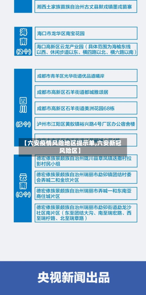 【六安疫情风险地区提示单,六安新冠风险区】-第2张图片
