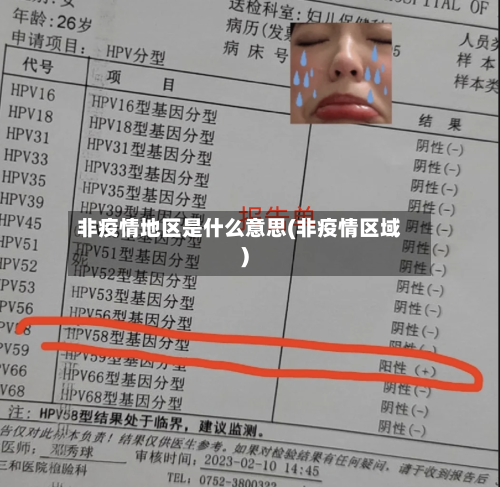 非疫情地区是什么意思(非疫情区域)